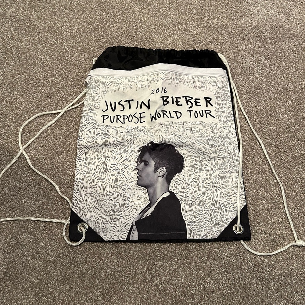 JUSTIN BIEBER PURPOSE DRAWSTRING BAG
